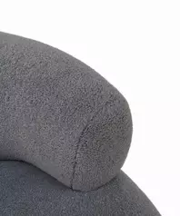 Grey Boucle Luna Accent Chair